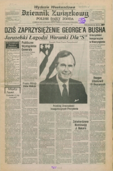 Dziennik Związkowy = Polish Daily Zgoda : an American daily in the Polish language – member of United Press International. R.82, No. 14 (20 i 21 stycznia 1989) - wydanie weekendowe