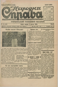 Narodnâ Sprava : ukraïns'kij tižnevij časopis. R.3, č. 5 (2 lûtnâ 1930) + dod.
