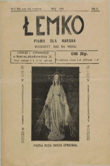 Łemko : pismo dla naroda. R.2, nr 2 (maj 1929)