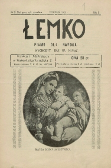 Łemko : pismo dla naroda. R.2, nr 3 (czerweń 1929)
