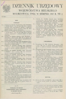 Dziennik Urzędowy Województwa Bielskiego. 1985, nr 4 (30 sierpnia)