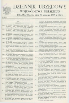 Dziennik Urzędowy Województwa Bielskiego. 1985, nr 6 (31 grudnia)
