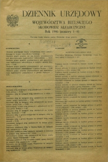 Dziennik Urzędowy Województwa Bielskiego. 1986, Skorowidz alfabetyczny