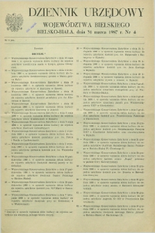 Dziennik Urzędowy Województwa Bielskiego. 1987, nr 4 (31 marca)