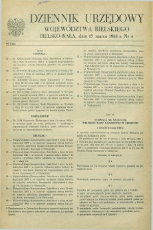 Dziennik Urzędowy Województwa Bielskiego. 1988, nr 4 (15 marca)