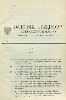Dziennik Urzędowy Województwa Bielskiego. 1989, nr 3 (17 marca)