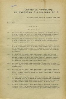 Dziennik Urzędowy Województwa Bielskiego. 1989, nr 8 (30 czerwca)
