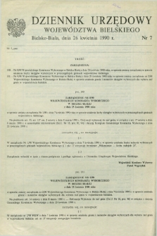Dziennik Urzędowy Województwa Bielskiego. 1990, nr 7 (26 kwietnia)