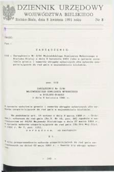 Dziennik Urzędowy Województwa Bielskiego. 1991, nr 8 (8 kwietnia)