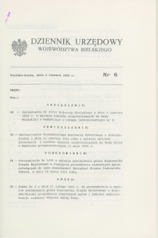 Dziennik Urzędowy Województwa Bielskiego. 1992, nr 6 (8 czerwca)