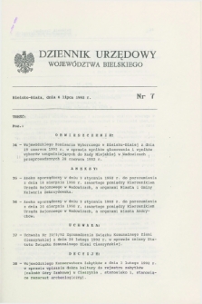 Dziennik Urzędowy Województwa Bielskiego. 1992, nr 7 (6 lipca)