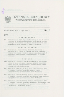 Dziennik Urzędowy Województwa Bielskiego. 1993, nr 8 (12 lipca)