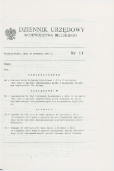 Dziennik Urzędowy Województwa Bielskiego. 1993, nr 11 (27 września)