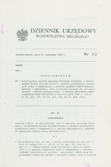 Dziennik Urzędowy Województwa Bielskiego. 1993, nr 13 (29 listopada)