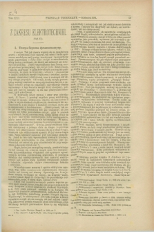 Przegląd Techniczny : pismo miesięczne poświęcone sprawom techniki i przemysłu. [R.11], T.21, [z. 4] (kwiecień 1885)