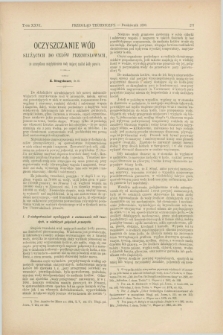 Przegląd Techniczny : czasopismo miesięczne poświęcone sprawom techniki i przemysłu. [R.15], T.26, [z. 10] (październik 1889)