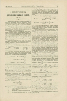 Przegląd Techniczny : czasopismo miesięczne poświęcone sprawom techniki i przemysłu. [R.17], T.28, [z. 10] (październik 1891)