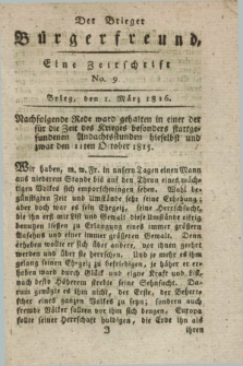 Der Brieger Bürgerfreund : eine Zeitschrift. [Jg.8], No. 9 (1 März 1816) + dod.