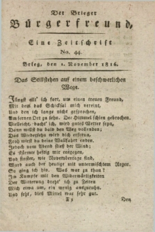 Der Brieger Bürgerfreund : eine Zeitschrift. [Jg.8], No. 44 (1 November 1816) + dod.