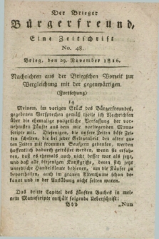 Der Brieger Bürgerfreund : eine Zeitschrift. [Jg.8], No. 48 (29 November 1816) + dod.