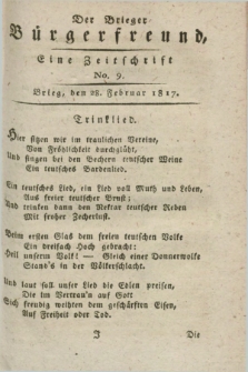 Der Brieger Bürgerfreund : eine Zeitschrift. [Jg.9], No. 9 (28 Februar 1817) + dod.