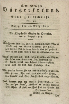 Der Brieger Bürgerfreund : eine Zeitschrift. [Jg.9], No. 12 (21 März 1817) + dod.