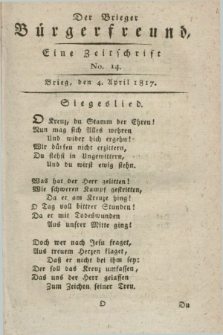 Der Brieger Bürgerfreund : eine Zeitschrift. [Jg.9], No. 14 (4 April 1817) + dod.