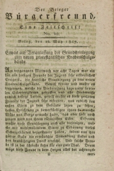Der Brieger Bürgerfreund : eine Zeitschrift. [Jg.9], No. 20 (16 May 1817) + dod.