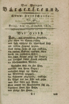 Der Brieger Bürgerfreund : eine Zeitschrift. [Jg.9], No. 42 (17 October 1817) + dod.