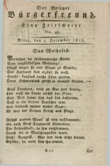 Der Brieger Bürgerfreund : eine Zeitschrift. [Jg.9], No. 49 (5 December 1817) + dod.