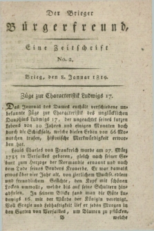 Der Brieger Bürgerfreund : eine Zeitschrift. [Jg.11], No. 2 (8 Januar 1819) + dod.