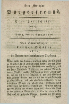 Der Brieger Bürgerfreund : eine Zeitschrift. [Jg.11], No. 3 (15 Januar 1819) + dod.