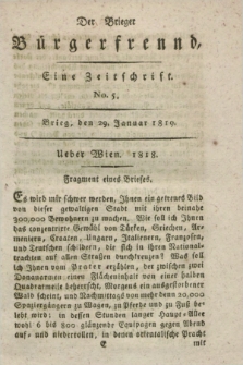 Der Brieger Bürgerfreund : eine Zeitschrift. [Jg.11], No. 5 (29 Januar 1819) + dod.