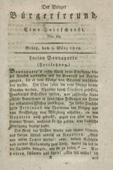 Der Brieger Bürgerfreund : eine Zeitschrift. [Jg.11], No. 10 (5 März 1819) + dod.