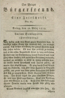 Der Brieger Bürgerfreund : eine Zeitschrift. [Jg.11], No. 11 (12 März 1819) + dod.