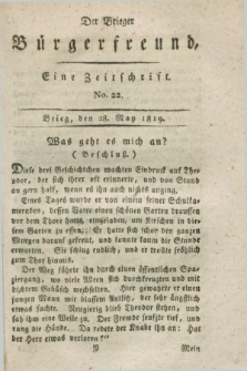 Der Brieger Bürgerfreund : eine Zeitschrift. [Jg.11], No. 22 (28 May 1819) + dod.