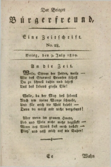 Der Brieger Bürgerfreund : eine Zeitschrift. [Jg.11], No. 28 (9 July 1819) + dod.