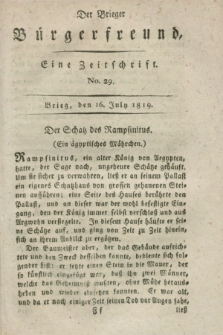 Der Brieger Bürgerfreund : eine Zeitschrift. [Jg.11], No. 29 (16 July 1819) + dod.