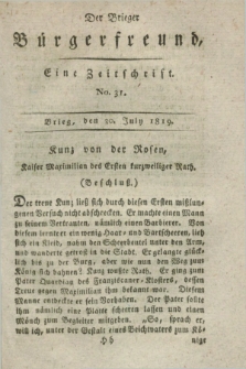 Der Brieger Bürgerfreund : eine Zeitschrift. [Jg.11], No. 31 (30 July 1819) + dod.