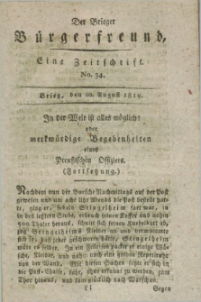 Der Brieger Bürgerfreund : eine Zeitschrift. [Jg.11], No. 34 (20 August 1819) + dod.