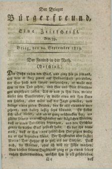 Der Brieger Bürgerfreund : eine Zeitschrift. [Jg.11], No. 39 (24 September 1819) + dod.