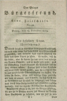 Der Brieger Bürgerfreund : eine Zeitschrift. [Jg.11], No. 42 (15 October 1819) + dod.