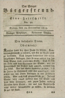 Der Brieger Bürgerfreund : eine Zeitschrift. [Jg.11], No. 50 (10 December 1819) + dod.