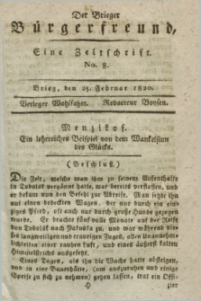 Der Brieger Bürgerfreund : eine Zeitschrift. [Jg.12], No. 8 (25 Februar 1820) + dod.