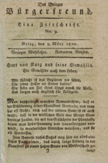 Der Brieger Bürgerfreund : eine Zeitschrift. [Jg.12], No. 9 (3 März 1820) + dod.