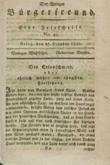 Der Brieger Bürgerfreund : eine Zeitschrift. [Jg.12], No. 43 (27 October 1820) + dod.