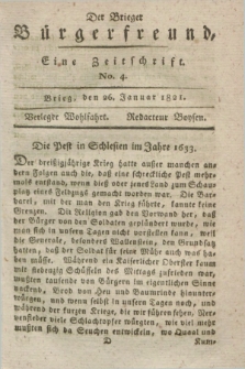 Der Brieger Bürgerfreund : eine Zeitschrift. [Jg.13], No. 4 (26 Januar 1821) + dod.