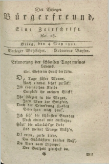 Der Brieger Bürgerfreund : eine Zeitschrift. [Jg.13], No. 18 (4 May 1821) + dod.
