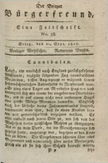 Der Brieger Bürgerfreund : eine Zeitschrift. [Jg.13], No. 38 (21 September 1821) + dod.