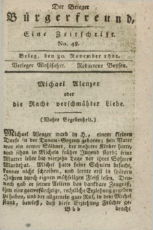 Der Brieger Bürgerfreund : eine Zeitschrift. [Jg.13], No. 48 (30 November 1821) + dod.